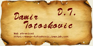 Damir Totošković vizit kartica
